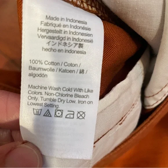 J. Crew Re-Imagined Pants Garment Dyed Foundry Chinos Women 12 Rust Sailor Boho - Picture 6 of 9